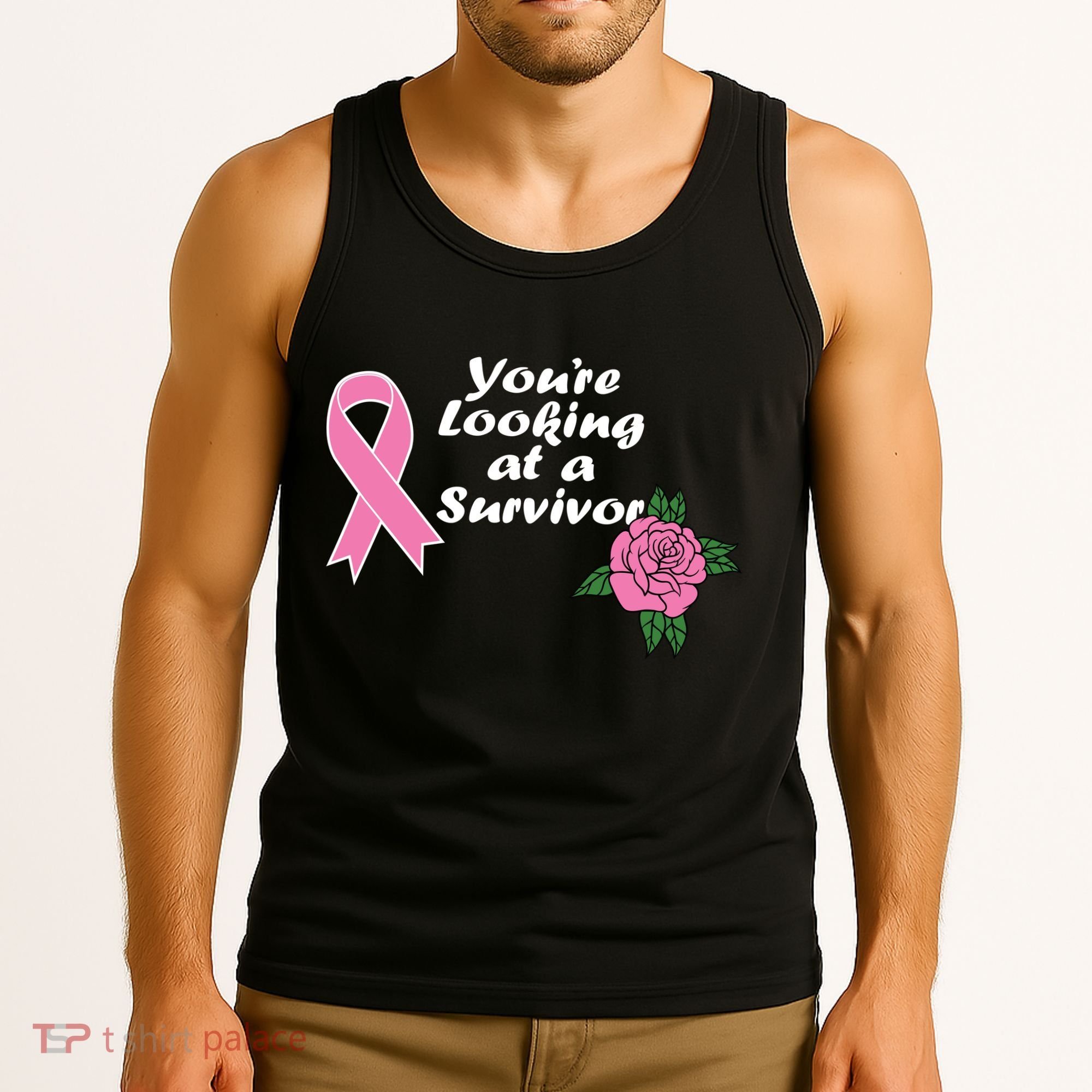 You're Looking At A Survivor Breast Cancer Tank Top