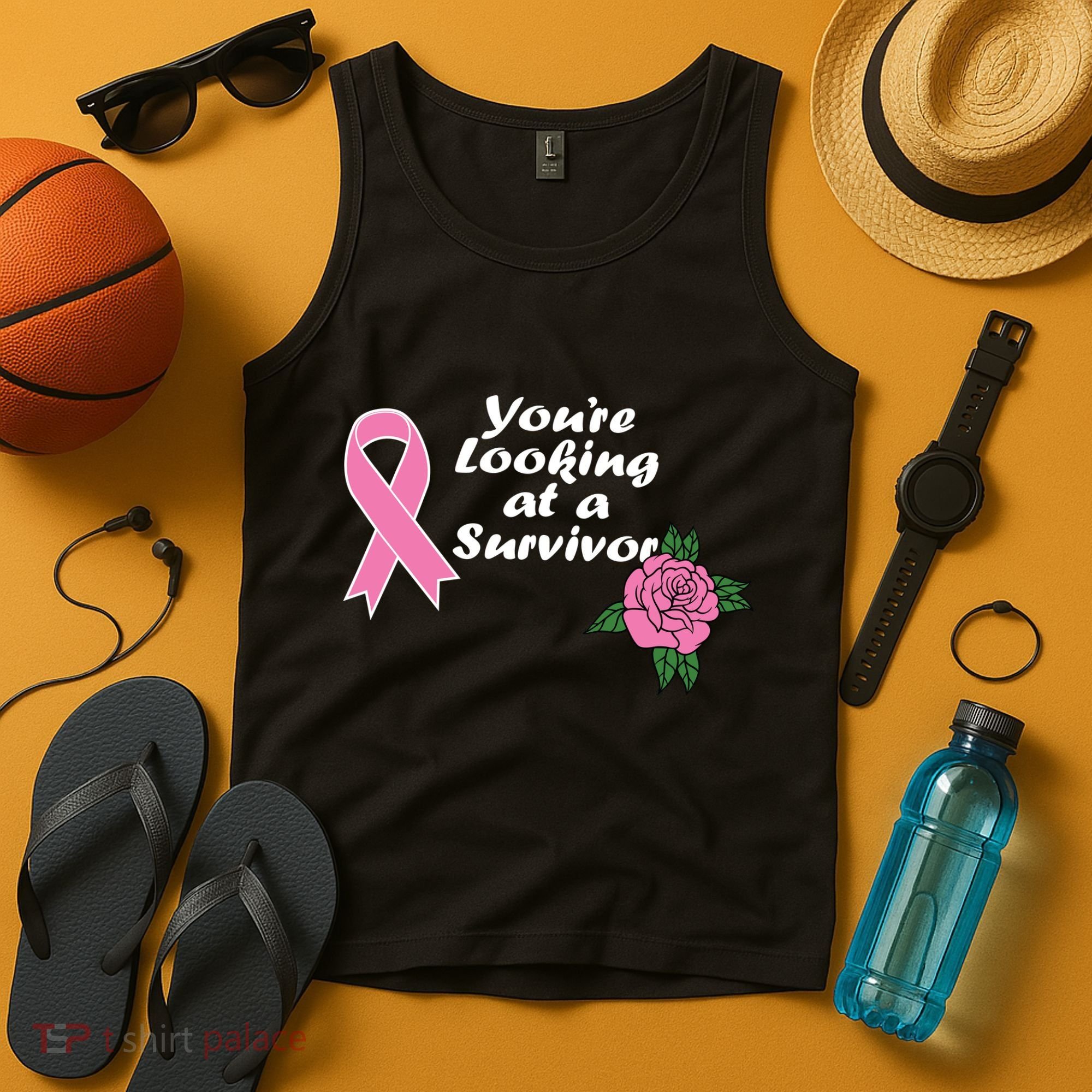 You're Looking At A Survivor Breast Cancer Tank Top
