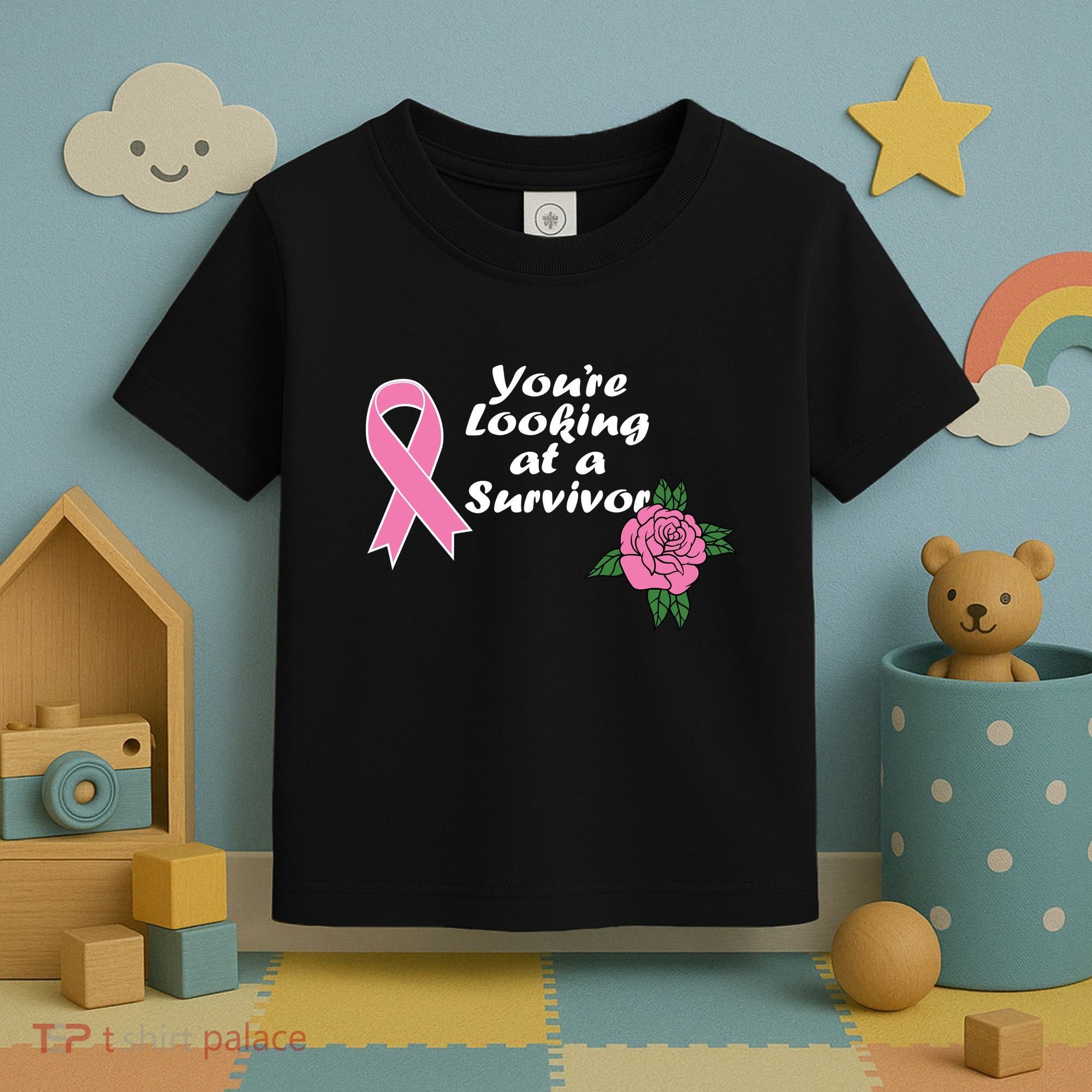 You're Looking At A Survivor Breast Cancer Toddler T-Shirt