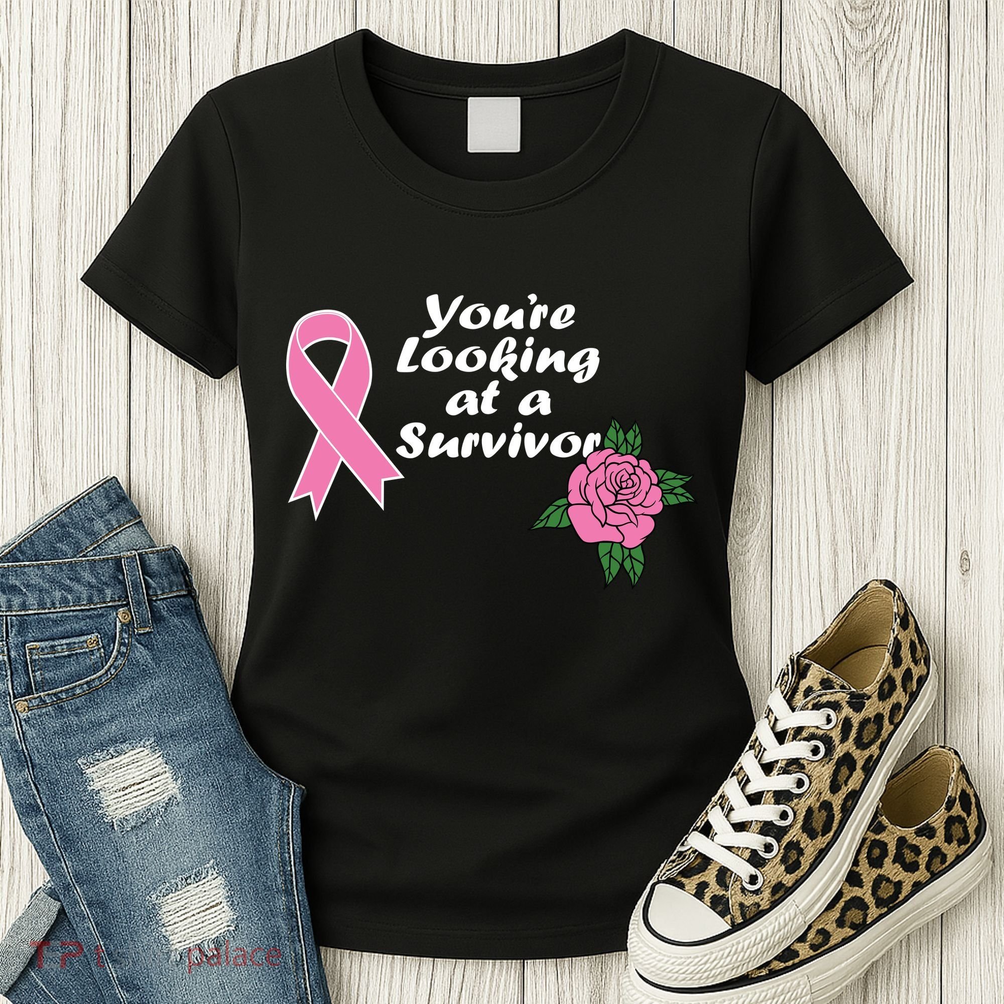 You're Looking At A Survivor Breast Cancer Women's T-Shirt