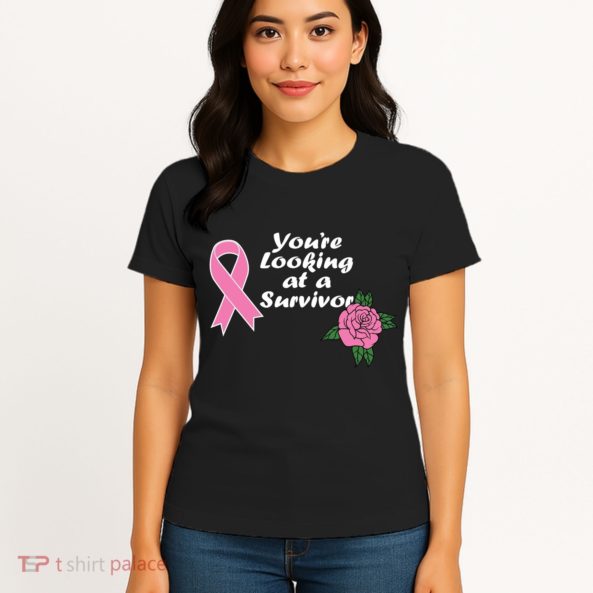 You're Looking At A Survivor Breast Cancer Women's T-Shirt