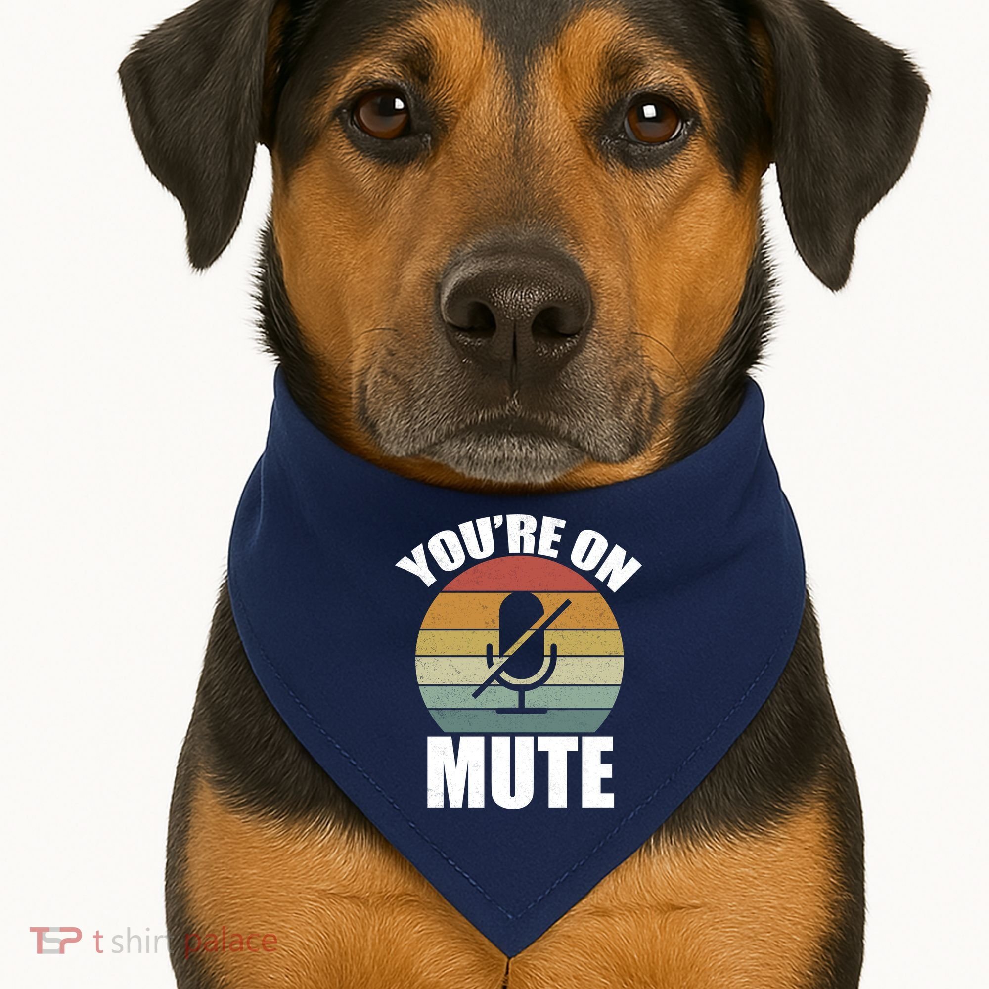 You're On Mute Retro Funny USA-Made Doggie Bandana