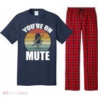 You're On Mute Retro Funny Pajama Set thumb 0