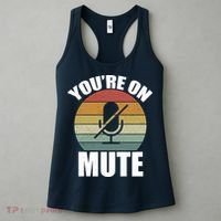 You're On Mute Retro Funny Women's Tank Top thumb 3