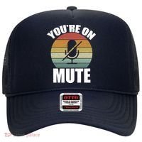 You're On Mute Retro Funny Hat thumb 0