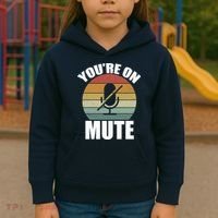 You're On Mute Retro Funny Kids Hoodie thumb 3