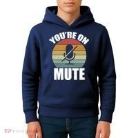You're On Mute Retro Funny Kids Hoodie thumb 4
