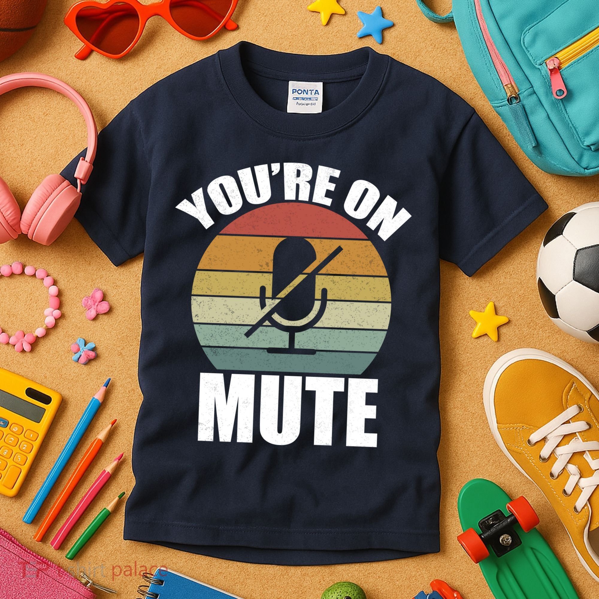 You're On Mute Retro Funny Kids T-Shirt