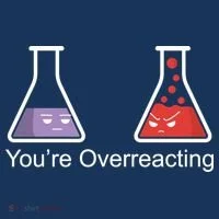 You're Overreacting Funny Chemist Kids Sweatshirt thumb 2