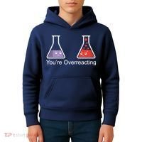 You're Overreacting Funny Chemist Kids Hoodie thumb 4