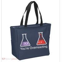 You're Overreacting Funny Chemist Tote Bag thumb 2
