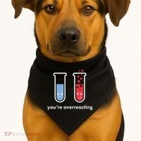 You're Overreacting Funny Science USA-Made Doggie Bandana thumb 1