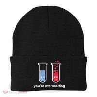You're Overreacting Funny Science Beanie thumb 0