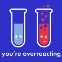 You're Overreacting Funny Science Tank Top thumb 6