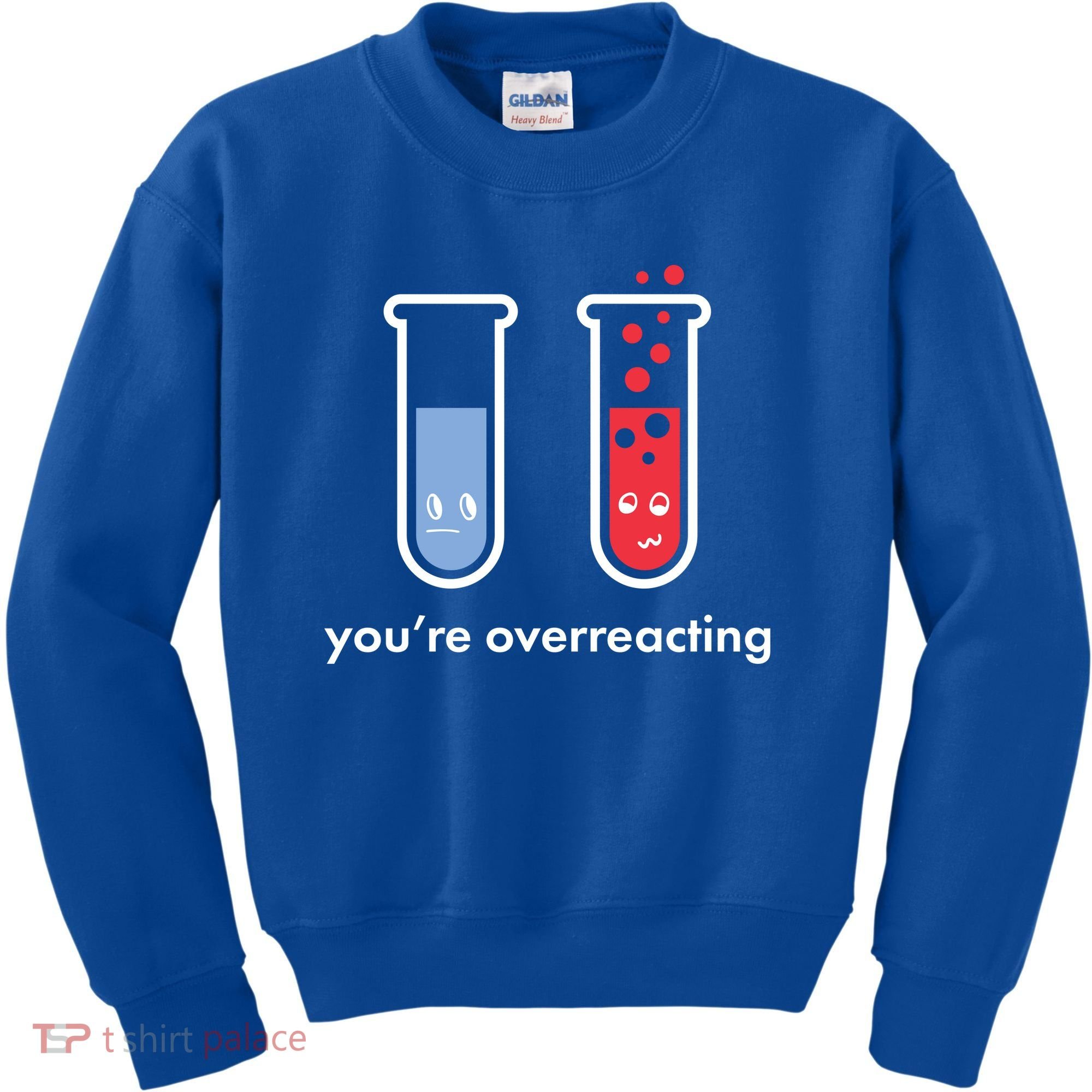 You're Overreacting Funny Science Kids Sweatshirt