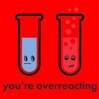 You're Overreacting Funny Science Santa Hat thumb 1