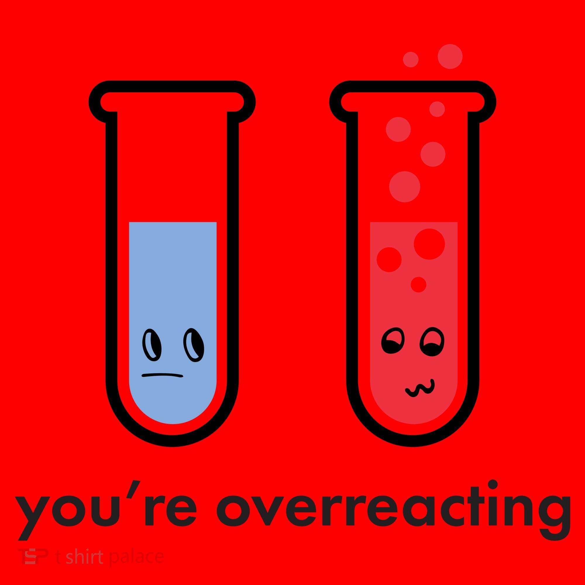You're Overreacting Funny Science Santa Hat