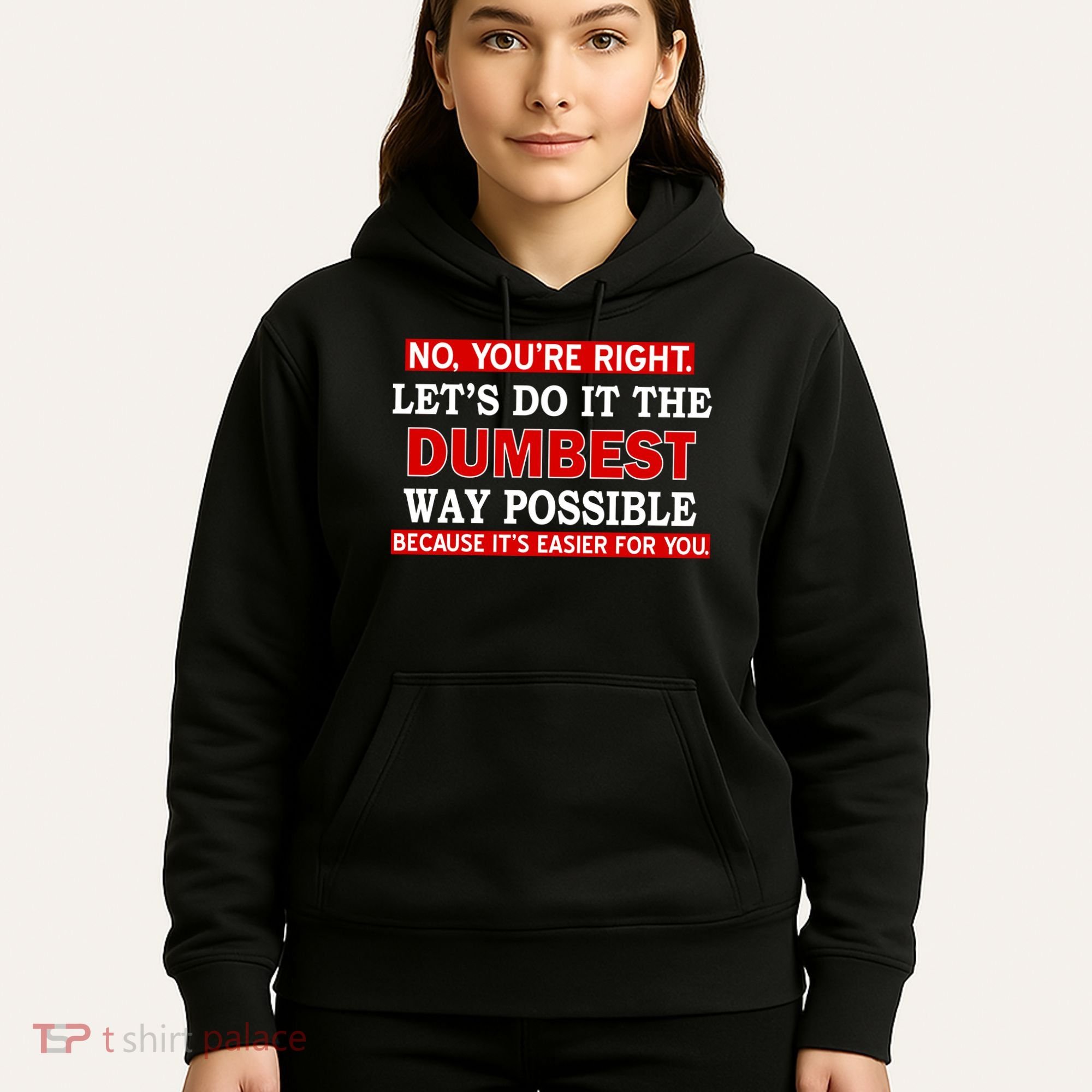 You're Right Let's Do The Dumbest Way Possible Humor Hoodie