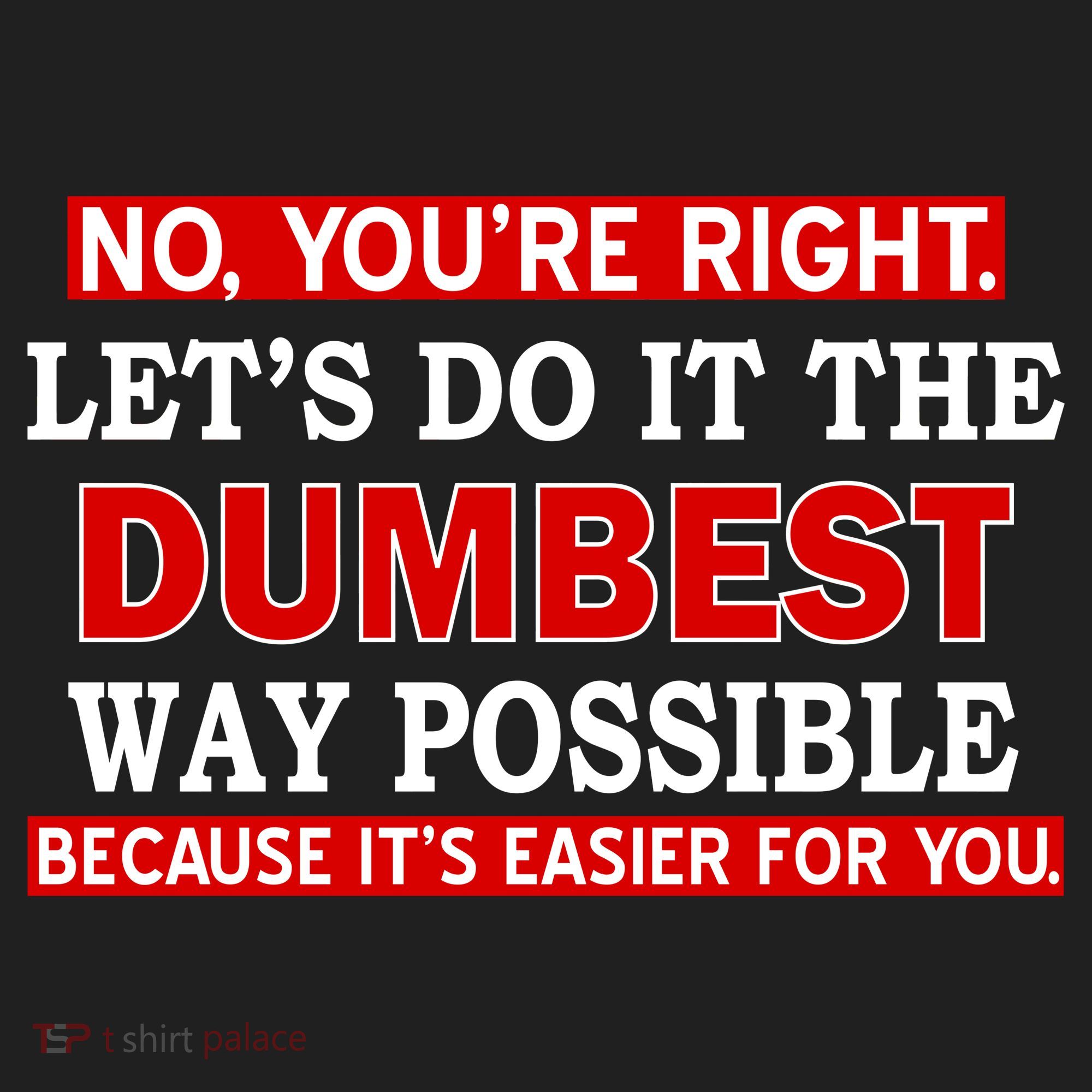 You're Right Let's Do The Dumbest Way Possible Humor Hat