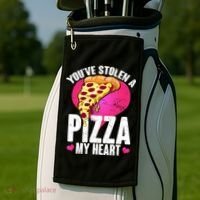 You've Stolen A Pizza My Heart Golf Towel thumb 2