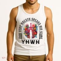 Yhwh Our Very Breath Speaks His Name Yahweh Christian Tank Top thumb 3