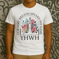 Yahweh Our Very Breath Speaks His Name Floral Lung Flowers T-Shirt thumb 3