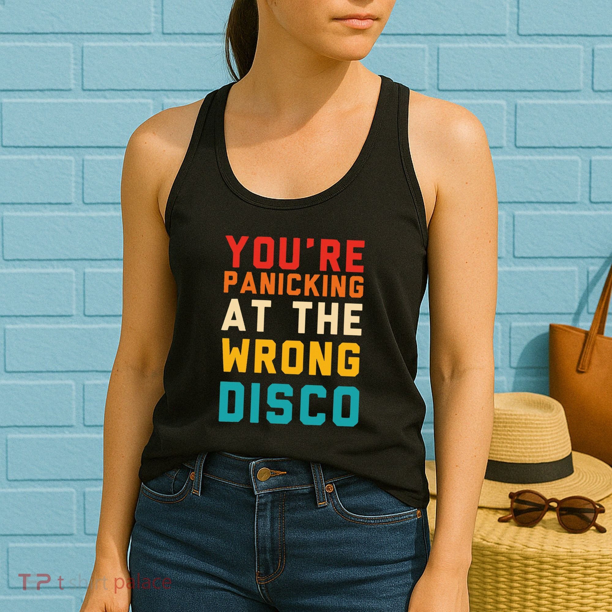 YouRe Panicking At The Wrong Disco Retro Women's Tank Top