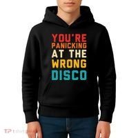 YouRe Panicking At The Wrong Disco Retro Kids Hoodie thumb 4