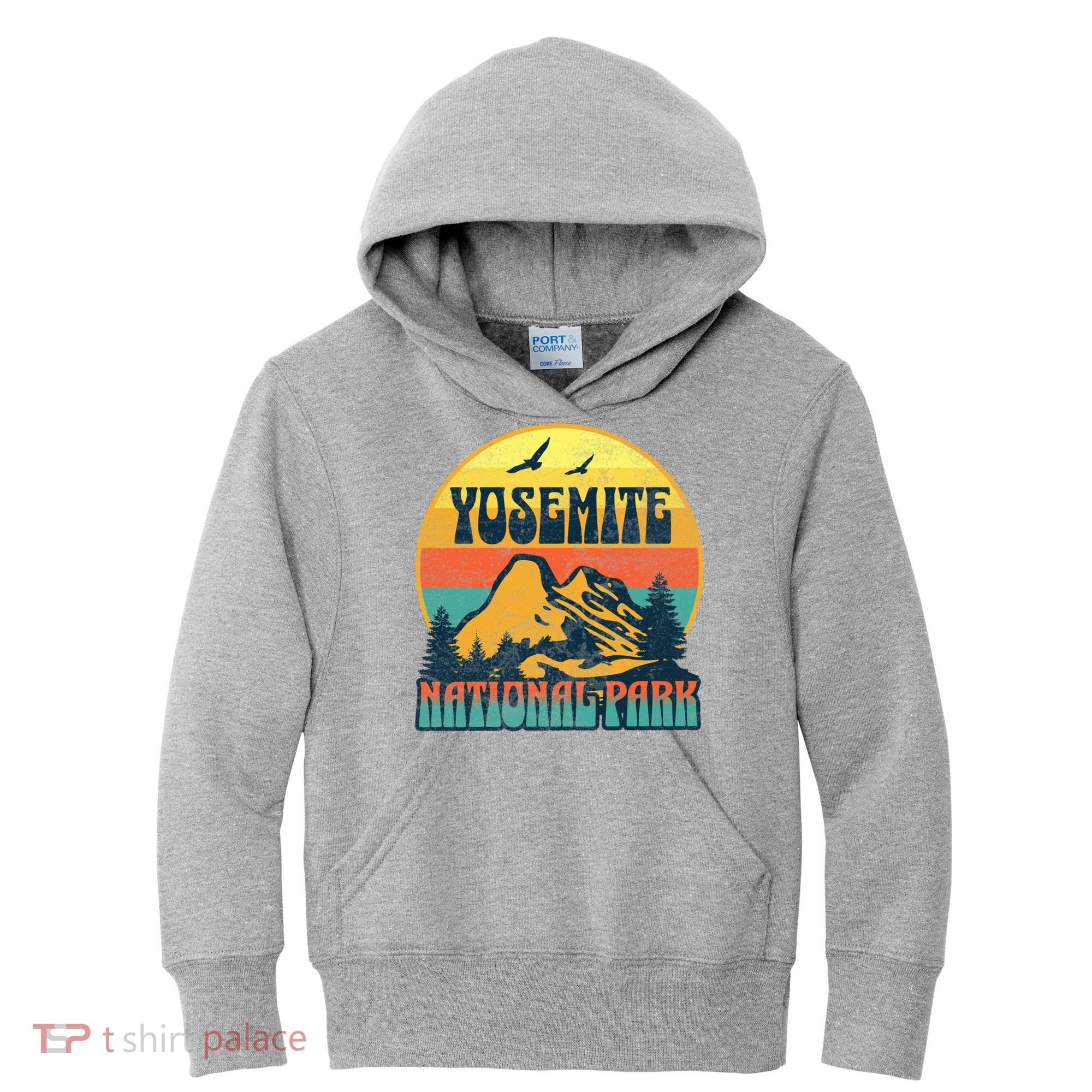 Yosemite Park California Nature Hiking Outdoors Gift Kids Hoodie