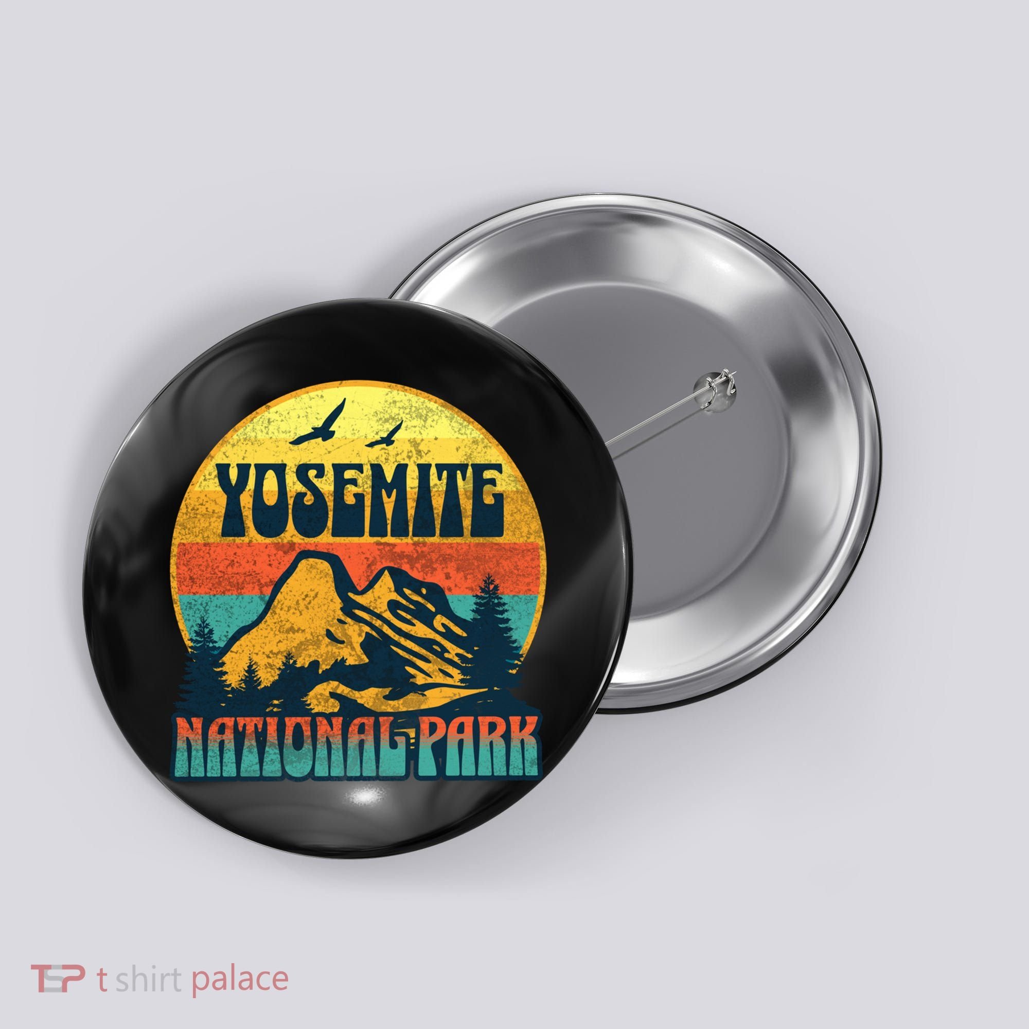 Yosemite Park California Nature Hiking Outdoors Gift Button