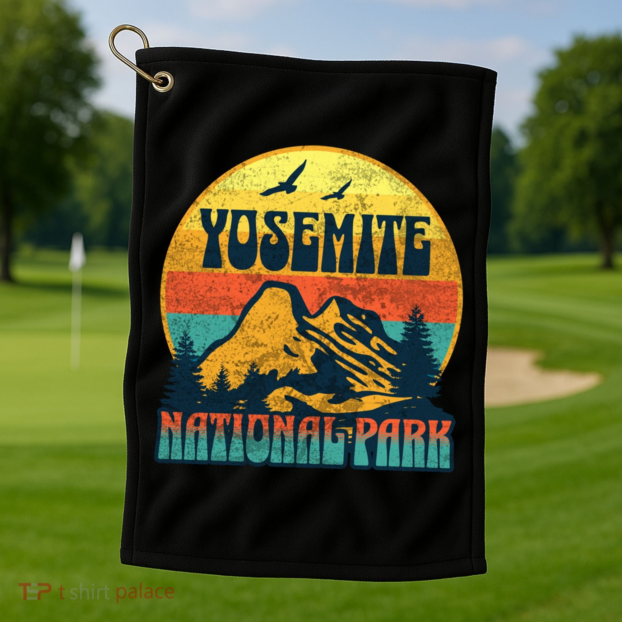 Yosemite Park California Nature Hiking Outdoors Gift Golf Towel