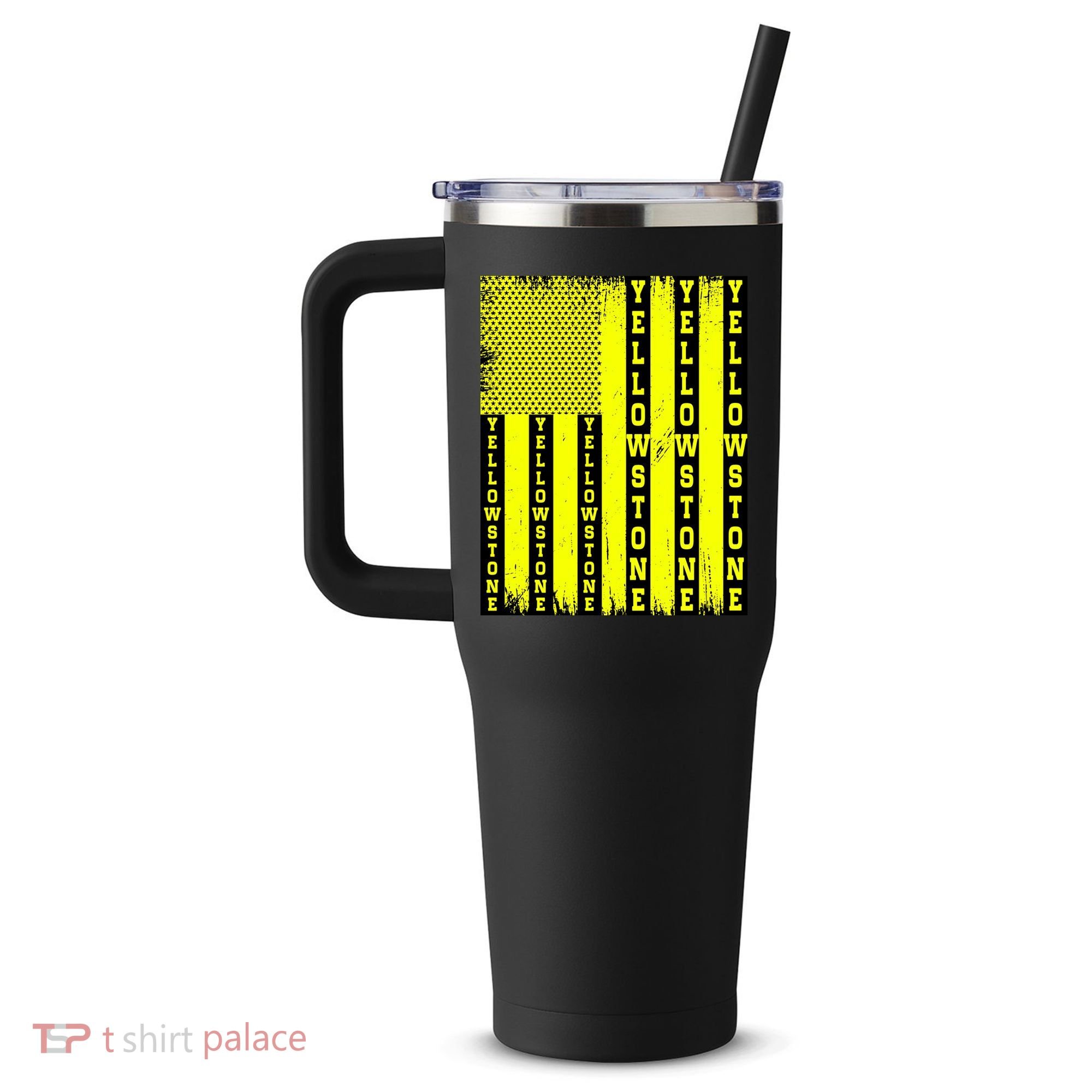 Yellowstone National Park Flag 40oz Vacuum Insulated Stainless Steel Travel Tumbler