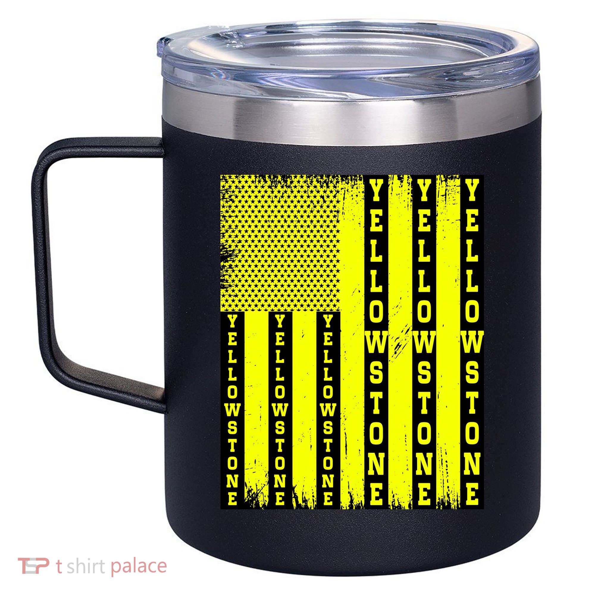 Yellowstone National Park Flag 12oz Stainless Steel Coffee Mug