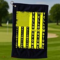 Yellowstone National Park Flag Golf Towel thumb 1
