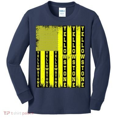 Yellowstone National Park Flag Kids Long Sleeve Shirt