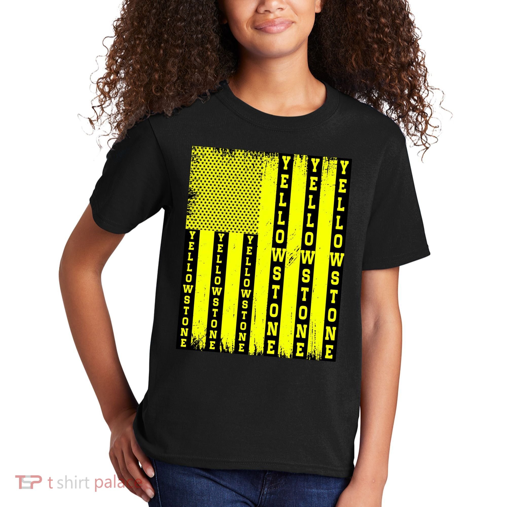 Yellowstone National Park Flag Kids T-Shirt