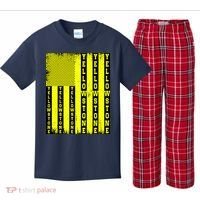 Yellowstone National Park Flag Kids Plaid Pajama Set thumb 0