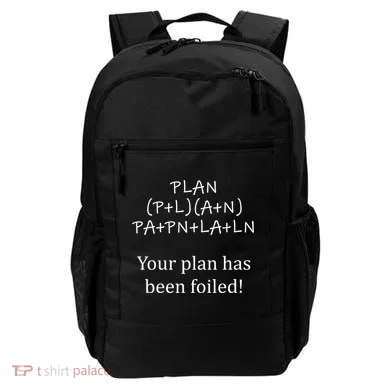 Your Plan Has Been Foiled Funny Math Backpack