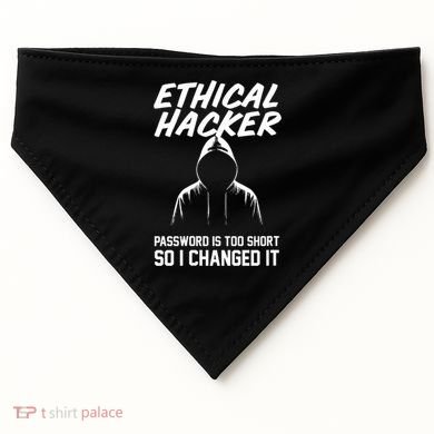 Your Password Is Too Short Ethical Hacker Funny Online USA-Made Doggie Bandana