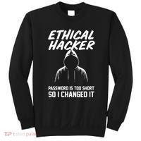 Your Password Is Too Short Ethical Hacker Funny Online Sweatshirt thumb 0