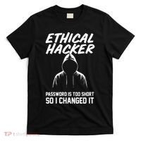 Your Password Is Too Short Ethical Hacker Funny Online T-Shirt thumb 0