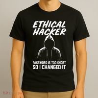 Your Password Is Too Short Ethical Hacker Funny Online T-Shirt thumb 3