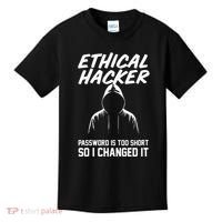 Your Password Is Too Short Ethical Hacker Funny Online Kids T-Shirt thumb 0