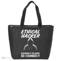 Your Password Is Too Short Ethical Hacker Funny Online Tote Bag thumb 0