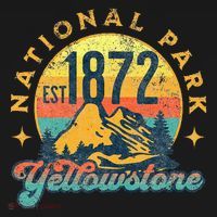 Yellowstone Park Nature Mountains Hiking Outdoors Vintage T-Shirt thumb 7