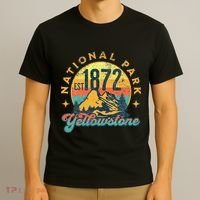 Yellowstone Park Nature Mountains Hiking Outdoors Vintage T-Shirt thumb 3