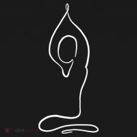 Yoga Position One Line Art Pilates Namaste Asana Buddhism Cool Gift Women's Hoodie thumb 2