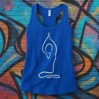 Yoga Position One Line Art Pilates Namaste Asana Buddhism Cool Gift Women's Tank Top thumb 3