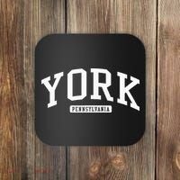 York Pennsylvania Pa College University Style Coaster thumb 0