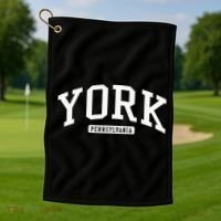 York Pennsylvania Pa College University Style Golf Towel thumb 1